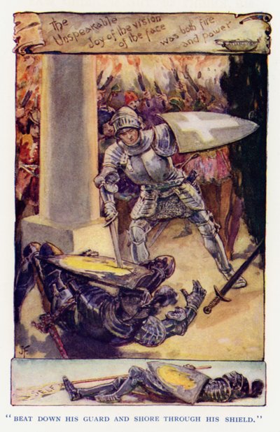 Illustration pour Sir Knight of the Splendid Way (lithographie en couleur) - Joseph (after) Finnemore