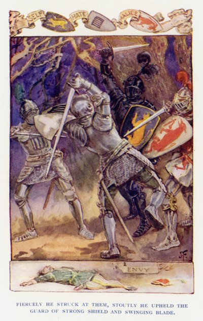 Illustration pour Sir Knight of the Splendid Way - Joseph (after) Finnemore