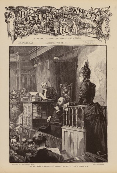 Mme Arthur Wilson témoigne lors du procès du scandale du Baccarat - Joseph (after) Finnemore