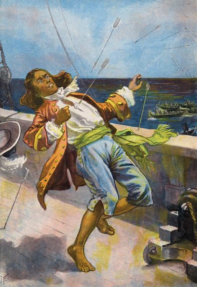 Robinson Crusoé : Mort de Vendredi - Joseph (after) Finnemore