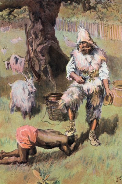 Robinson Crusoé : Il place mon pied sur sa tête - Joseph (after) Finnemore