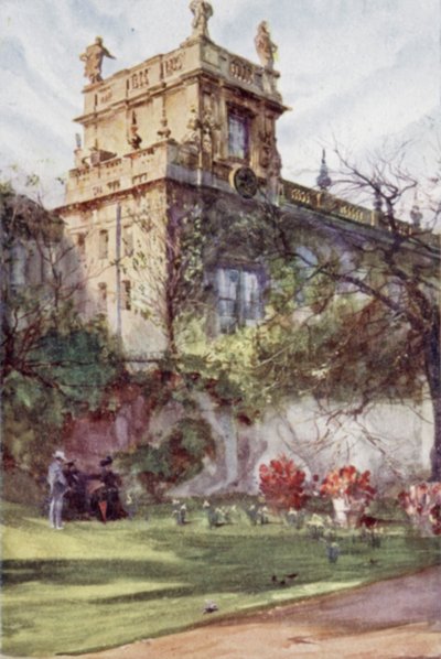 Chapelle du Trinity College, depuis les jardins de Balliol - Joseph (after) Finnemore