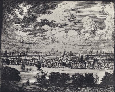 Londres, au-dessus de Hampstead - Joseph (after) Pennell