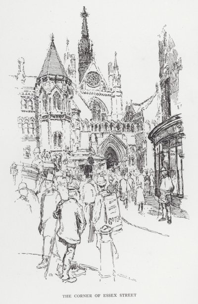 Le coin de Essex Street - Joseph (after) Pennell