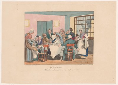 Compagnie à table en jeûne - Joseph Ambroise Jobard