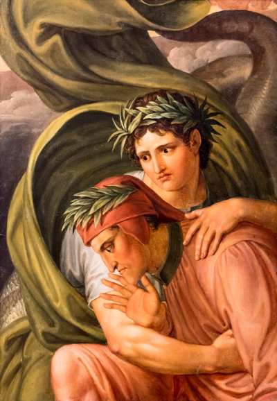 Dante et Virgile sur le dos de Géryon - Joseph Anton Koch