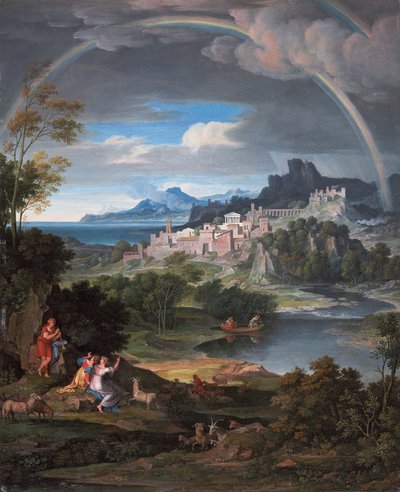 Paysage héroïque avec arc-en-ciel, 1806 - Joseph Anton Koch