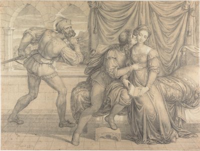 Paolo et Francesca, surpris par Gianciotto Malatesta, 1809 - Joseph Anton Koch