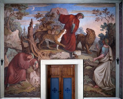 Représentation de Dante et Virgile, de La Divine Comédie de Dante (détail) - Joseph Anton Koch
