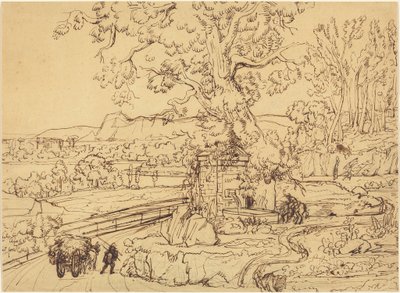 La campagne romaine avec une fontaine antique - Joseph Anton Koch