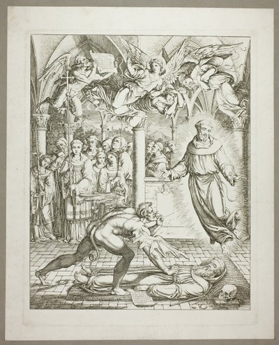 La lutte entre le diable et saint François d