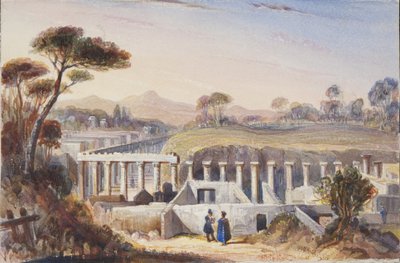 Aquarelle collée dans le Journal de Thomas Moody d