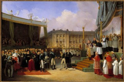 Charles X pose et bénit la première pierre du monument à la mémoire de Louis XVI le 3 mai - Joseph Beaume