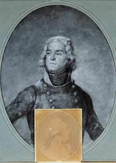 Portrait du général Louis Lazare Hoche (1768-1797) En dessous, portrait d