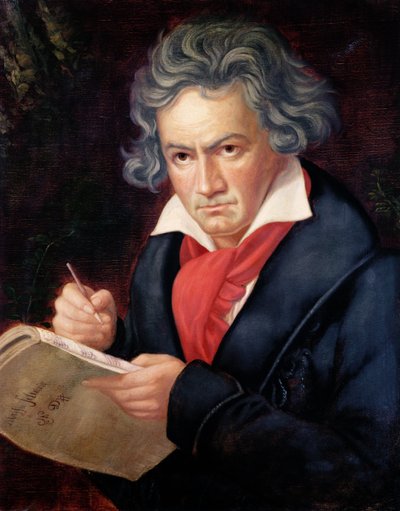 Ludwig van Beethoven (1770-1827) composant sa 