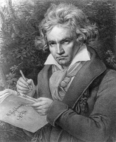Ludwig van Beethoven composant sa 