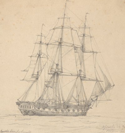 Frégate unique, poupe en avant 1813 - Joseph Cartwright