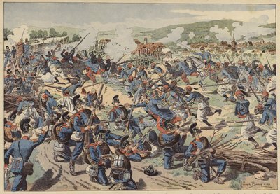 Bataille de Wissembourg, guerre franco-prussienne, 4 août 1870 - Joseph Charles (after) Beuzon