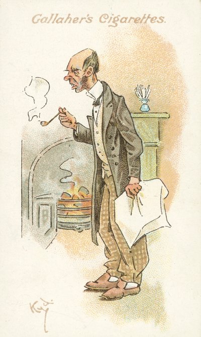 Les adeptes du tabac No 20 (lithographie en couleur) - Joseph Clayton (1856 1937) Clarke