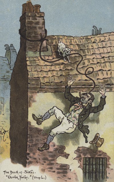 La mort de Bill Sikes, Oliver Twist - Joseph Clayton Clarke