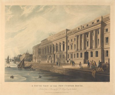 Vue sud de la nouvelle douane - Joseph Constantine Stadler