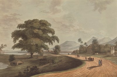 Fort Marlborough depuis Old Bencoolen, Sumatra, 1799 - Joseph Constantine Stadler