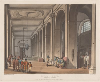 Les écuries royales, Charing Cross, 1er décembre 1808 - Joseph Constantine Stadler