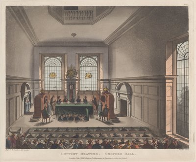 Tirage au sort de la loterie, Coopers Hall, 1er février 1809 - Joseph Constantine Stadler