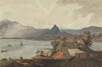 Rocher du Padre et Montagne du Pain de Sucre depuis Bencooler, Sumatra, 1799 - Joseph Constantine Stadler