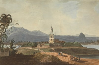 Vue Sud-Est du Fort Marlborough, Benkulen, Sumatra, 1799 - Joseph Constantine Stadler