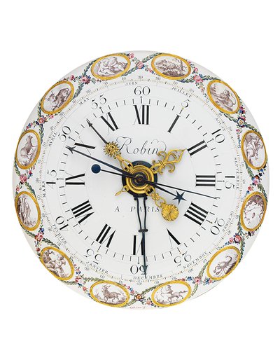 Régulateur de cheminée Louis XVI à temps moyen et solaire avec remontoire, 1778 - Joseph Coteau