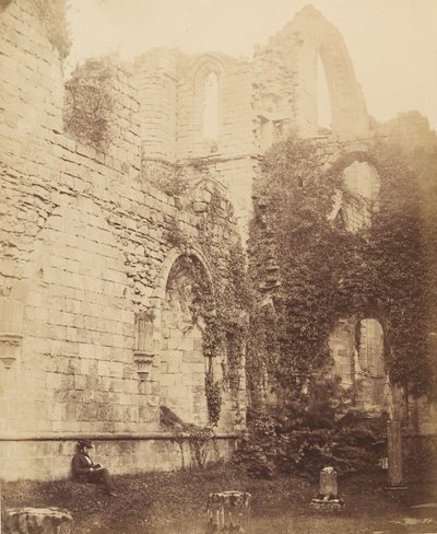 Abbaye de Fountains. Intérieur de la salle capitulaire - Joseph Cundall