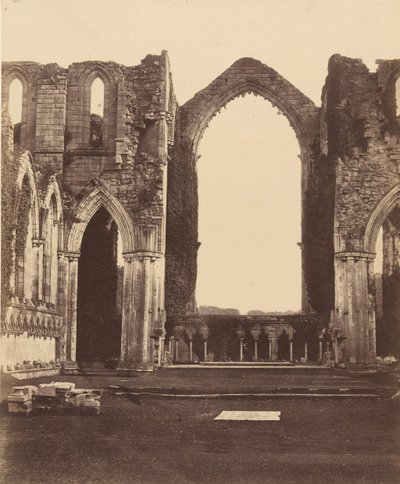 Abbaye de Fountains. La chapelle des Neuf Autels, intérieur - Joseph Cundall