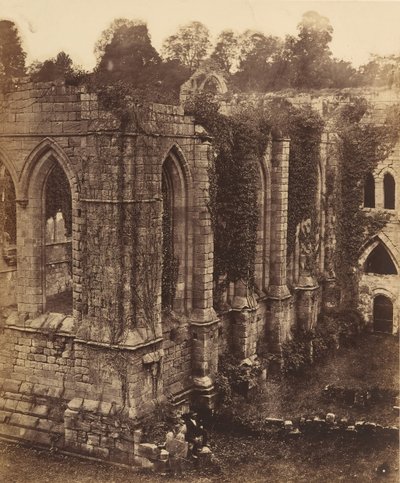 Abbaye de Fountains. Le Réfectoire et la Cuisine, années 1850 - Joseph Cundall