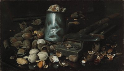 Nature morte avec boîte en étain et noix, vers 1886 - Joseph Decker