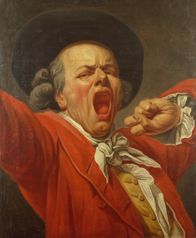 Autoportrait en homme bâillant - Joseph Ducreux