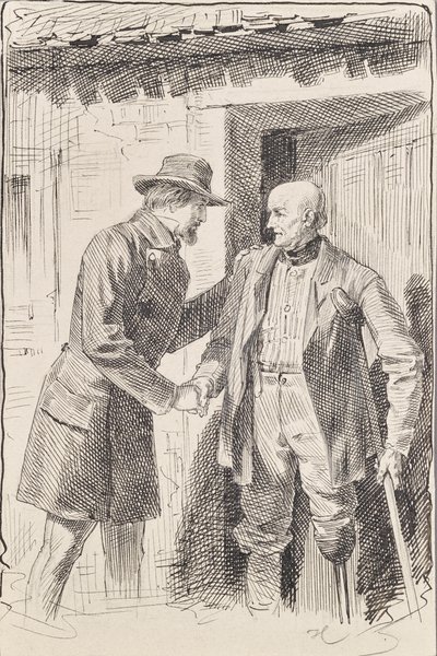 Deux hommes, dont un amputé d