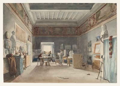 Un studio dans la Villa Médicis, Rome - Joseph Eugène Lacroix