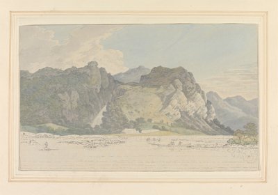 Rochers de Lodore -- chute et cottage - Joseph Farington