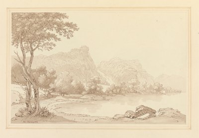 Rochers de Lodore, chalet au loin - Joseph Farington