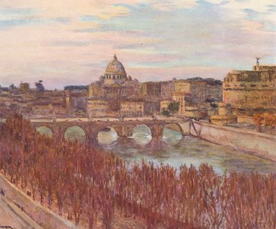 Rome: Vue de Rome du palais Primoli - Joseph Felix Bouchor