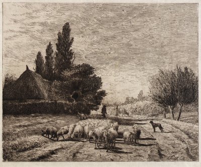 Rue du village en France - Joseph Foxcroft Cole