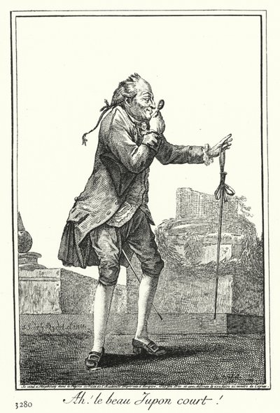 Ah ! La belle jupe courte (gravure) - Joseph Franz von (after) Goez