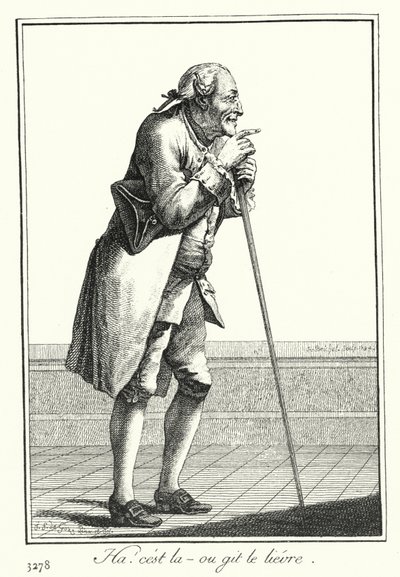 Ha ! Le voilà (gravure) - Joseph Franz von (after) Goez