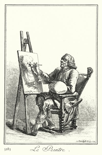 Le Peintre (gravure) - Joseph Franz von (after) Goez