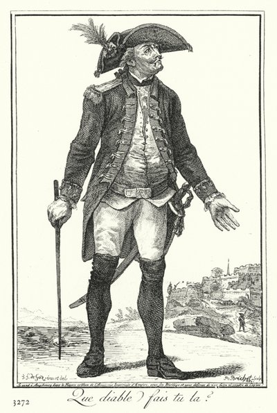 Que diable fais-tu là ? (gravure) - Joseph Franz von (after) Goez