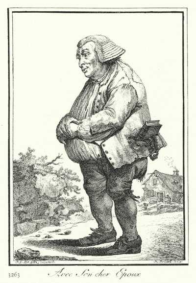 Avec son cher mari (gravure) - Joseph Franz von (after) Goez
