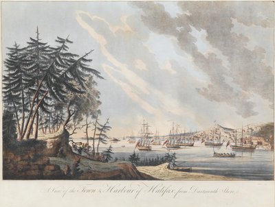 Vue de la ville et du port de Halifax depuis Dartmouth Shore, 1781 - Joseph Frederick Wallet DesBarres