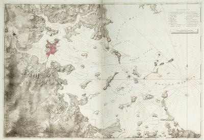 Carte du port de Boston - Joseph Frederick Wallet DesBarres