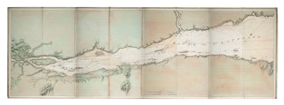 Carte du fleuve Saint-Laurent, côte atlantique de l